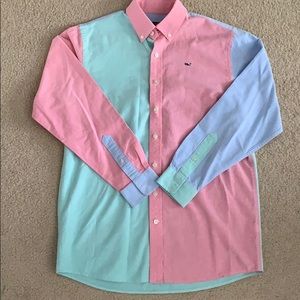 NWOT VV Boys Party Oxford Whale Shirt